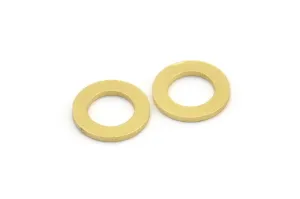 12mm Circle Connector, 24 Raw Brass Circle Connectors (12x2.5x1mm) A4081