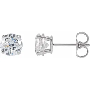 14K  White 2CTW Diamond Stud Earrings