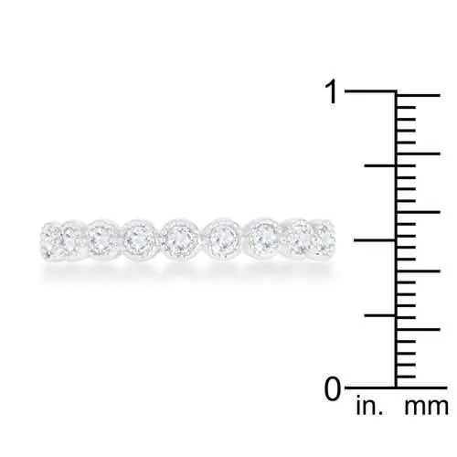 Bea 0.27ct CZ Rhodium Delicate Band