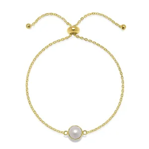 Birthstone Solitaire Bracelet- June Freshwater Pearl