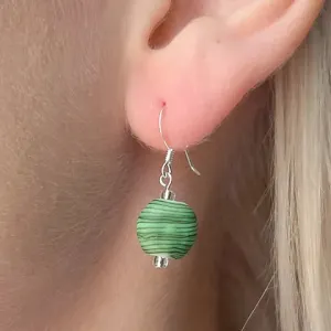 Carrie Elspeth Green Strata Colourful Beaded Drop Earrings