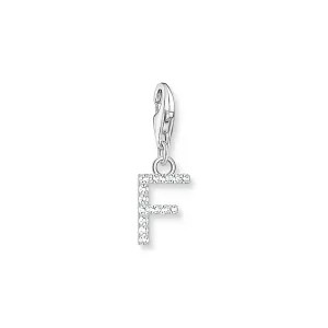 Charm Pendant letter F silver