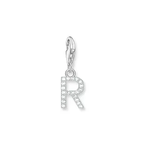 Charm Pendant letter R silver