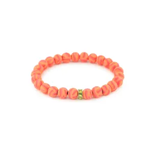 Coral Disco Stack Bracelet