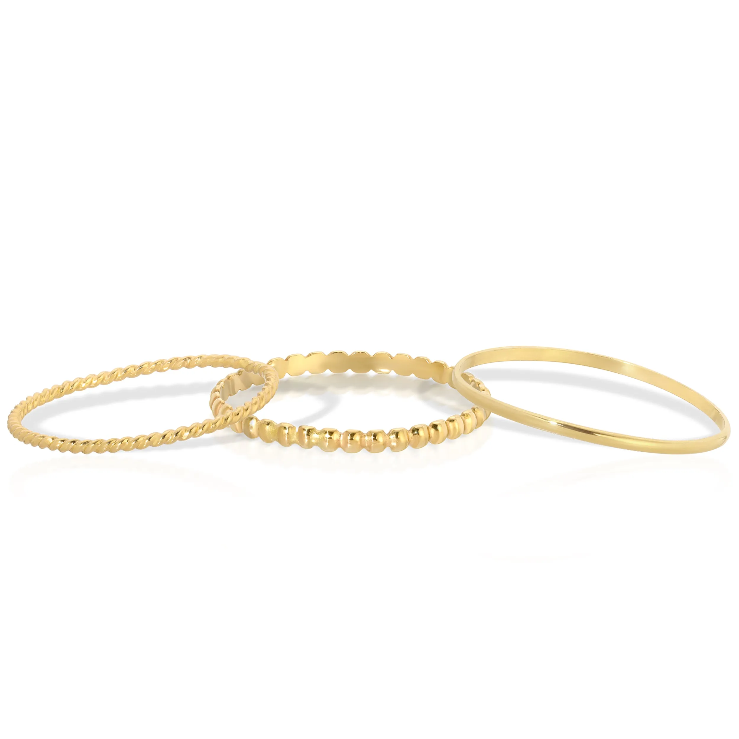 Delicate Trio Stacking Rings