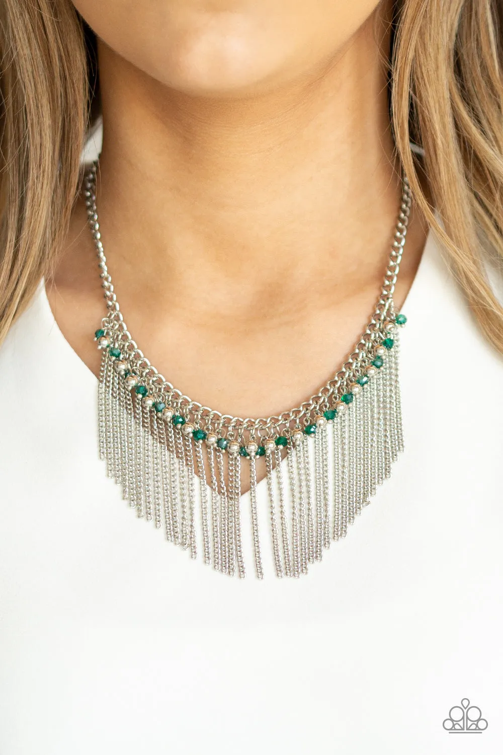 Divinely Diva - Green Paparazzi Necklace