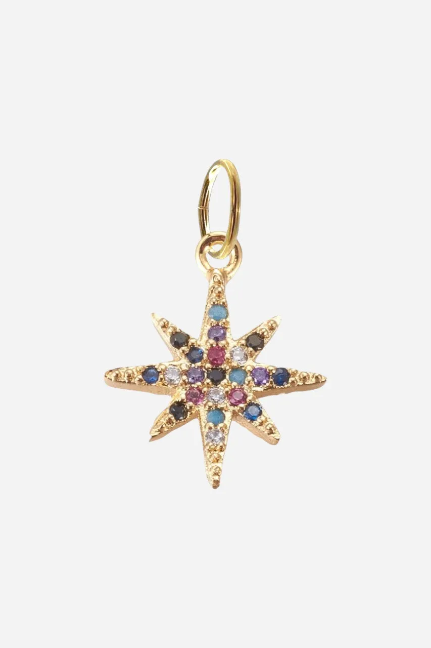 Farrah B Colorful Star Burst Charm