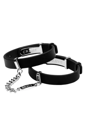 ID Cuffs - Black/Silver