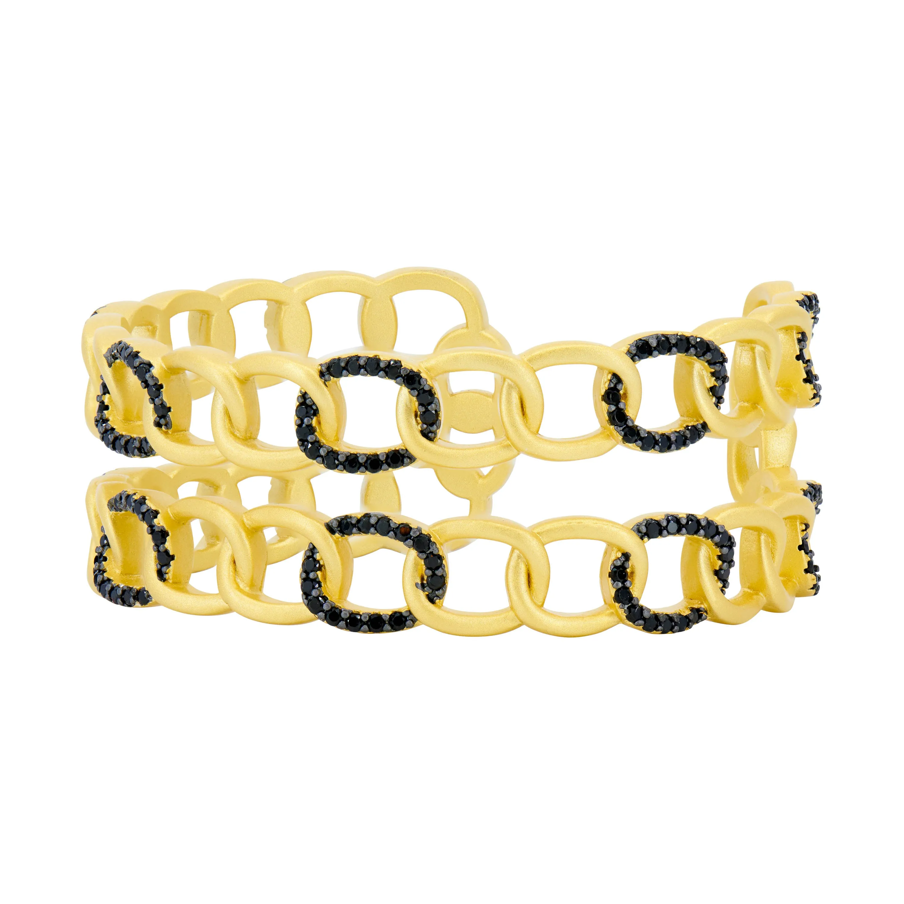 Industrial Finish Flat Chain Link Statement Cuff