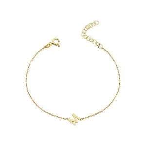 Initial 14K Gold Bracelet