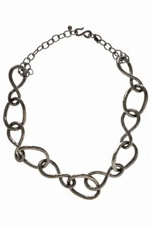 KENNETH JAY LANE GUNMETAL Chain Necklace