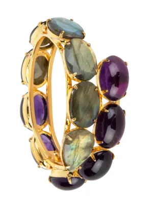 Labradorite & Amethyst Cuff