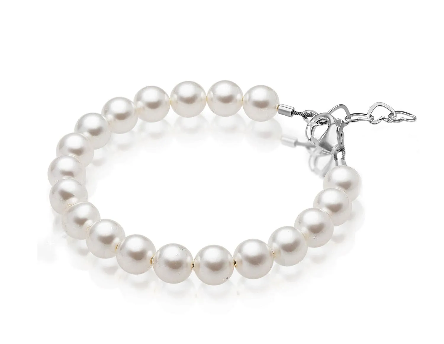 NewBorn Baby Girl Elegant Bracelet with White Pearls