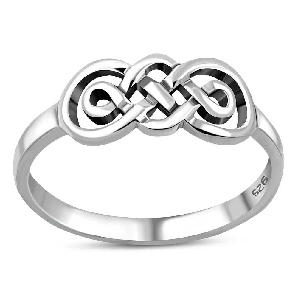 Plain Celtic Knot Delicate Silver Ring