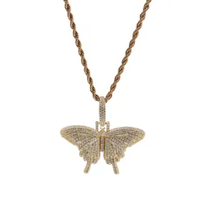 "American Diamond Solid Butterfly" Necklaces