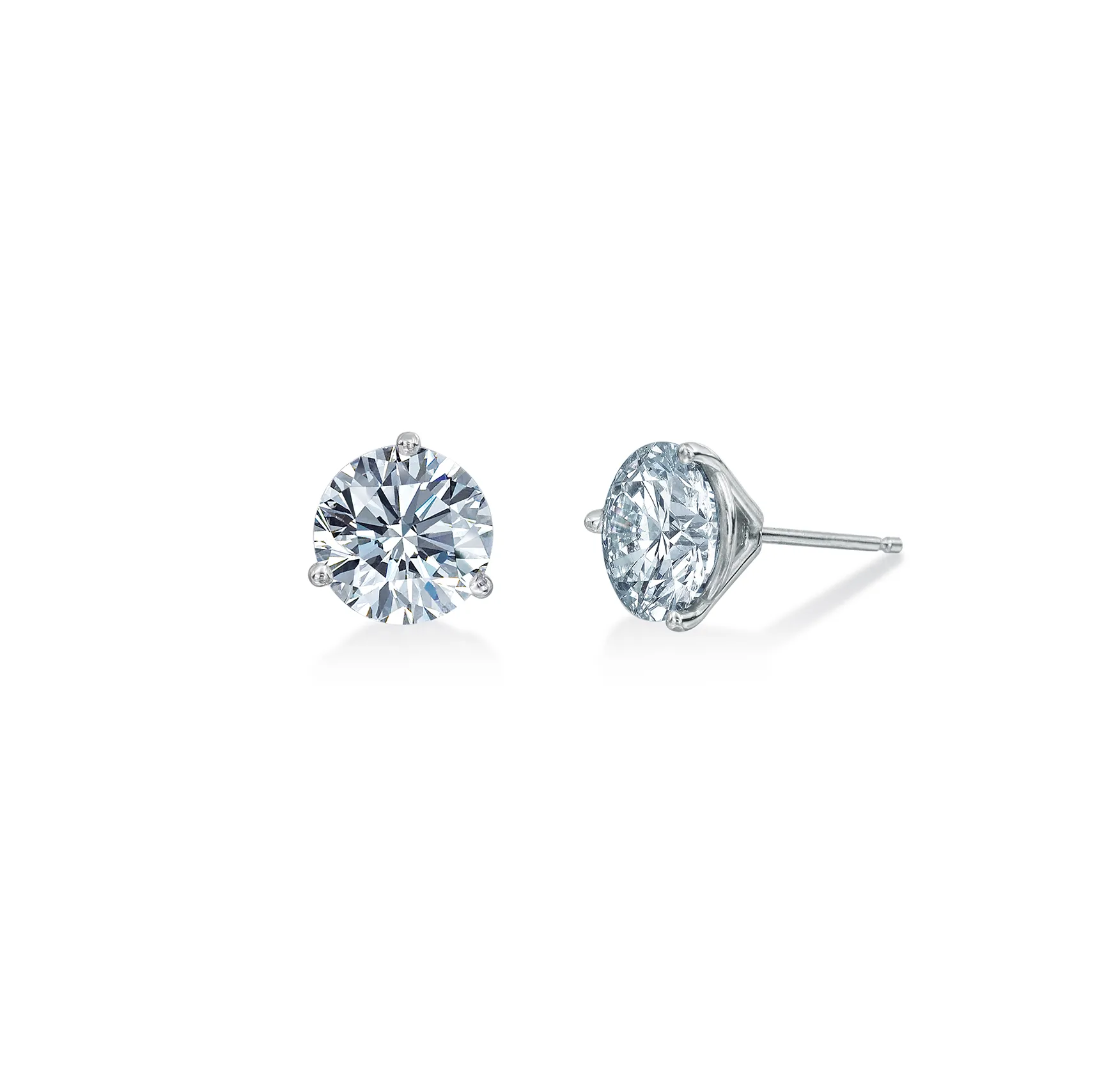 Sabel Collection White Gold Diamond Stud Earrings