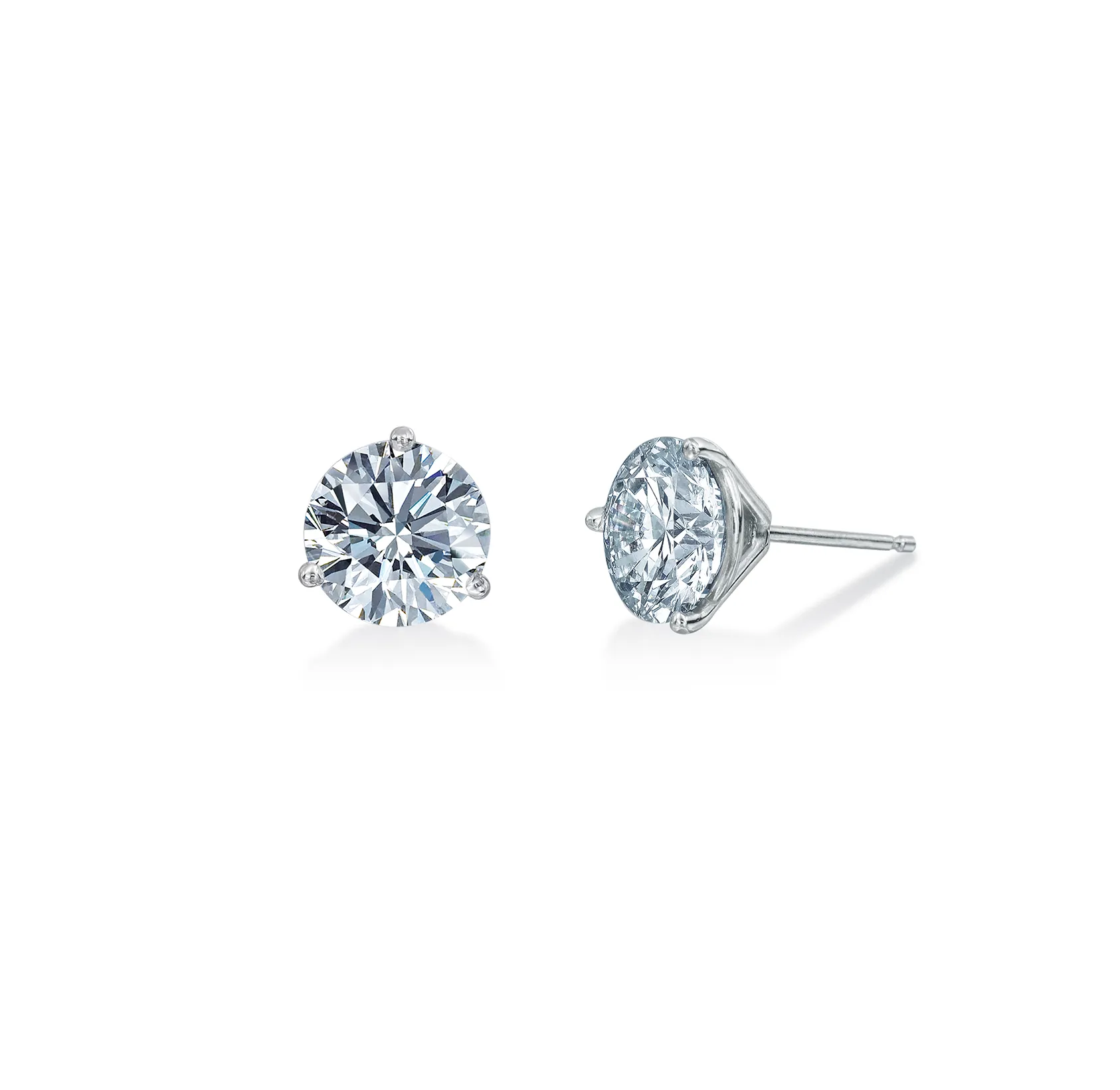 Sabel Collection White Gold Diamond Stud Earrings