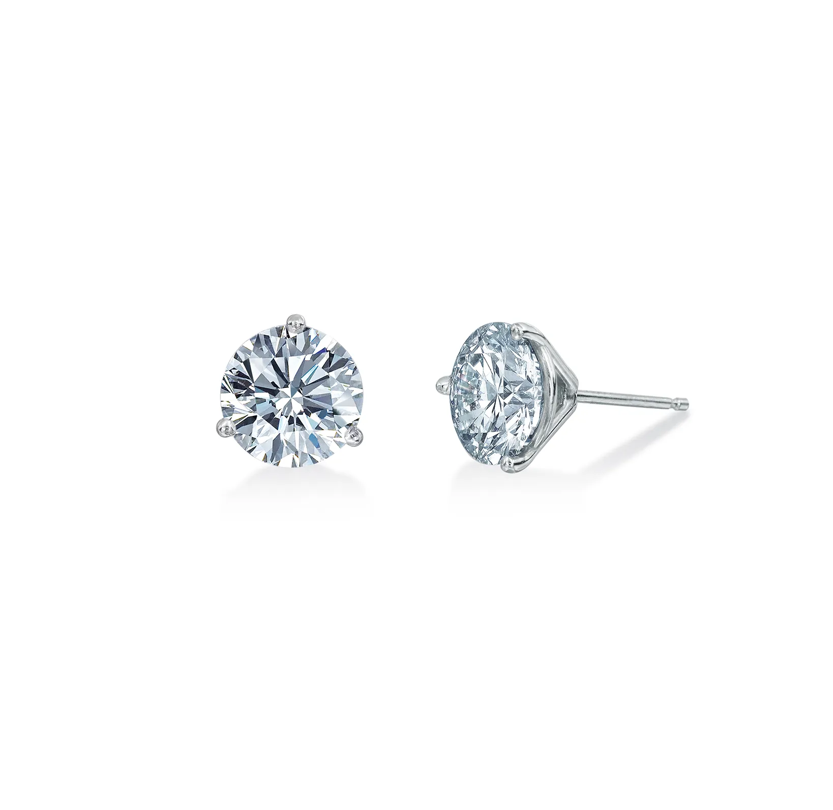 Sabel Collection White Gold Diamond Stud Earrings