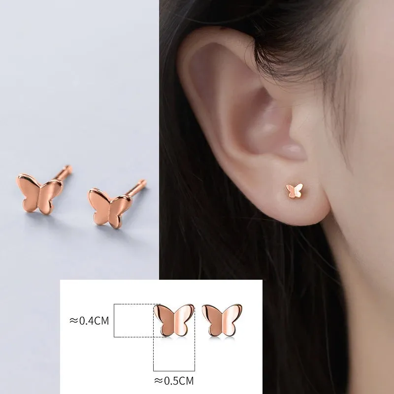 Silver Butterfly Earrings