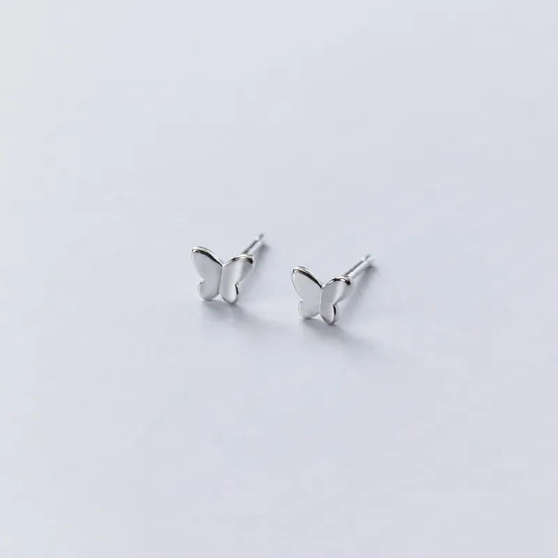 Silver Butterfly Earrings