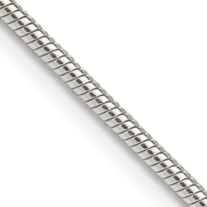 Silver Polish Solid 1.75-mm Round Snake Chain