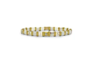 Skylar Paige - Diamond CZ / April - So Colorful Tila Bracelet