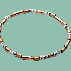 Sterling Silver and goldfilled bracelet. Sterling silver bracelets for woman.