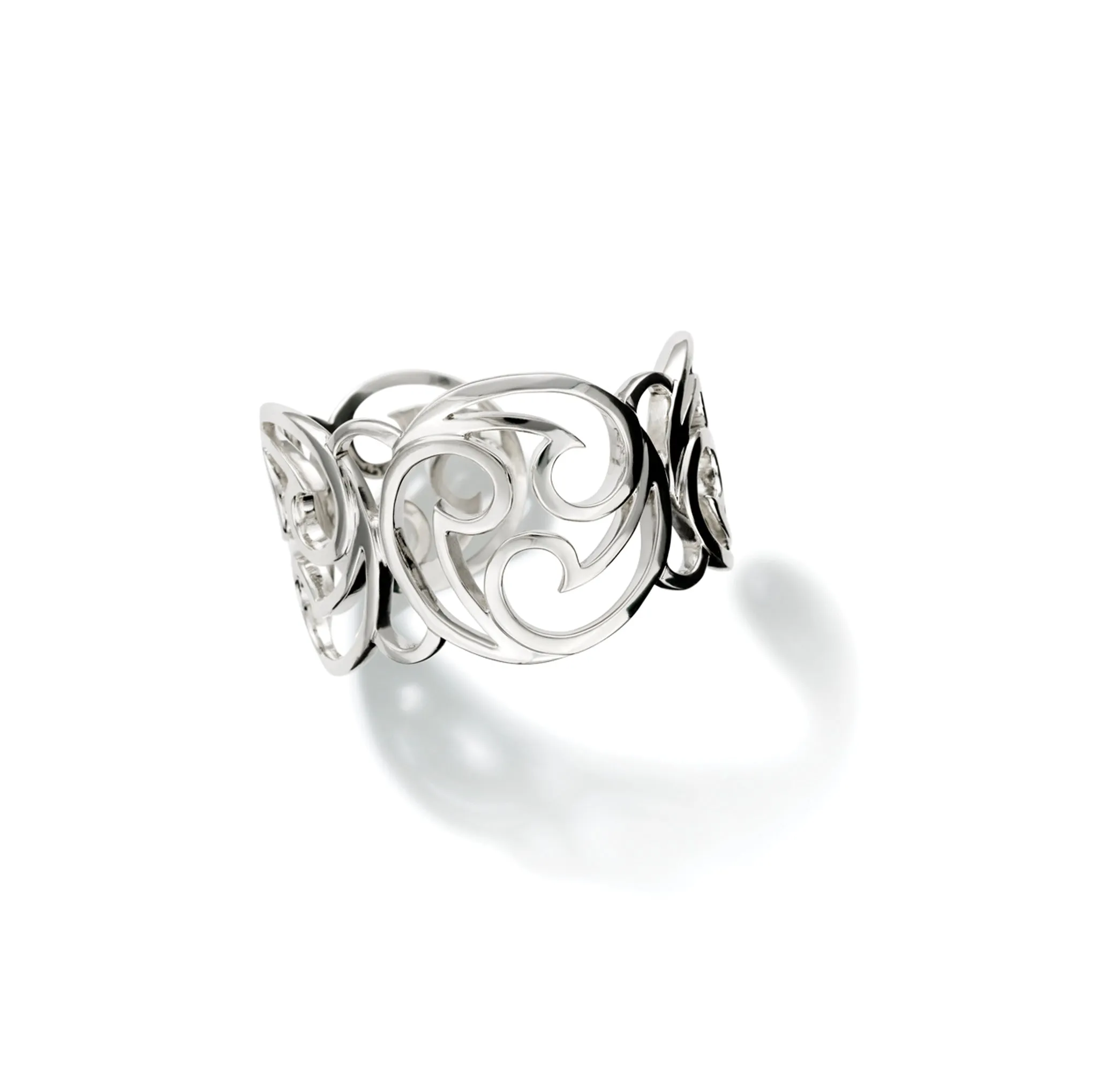 Whorl Cuff Bracelet Silver