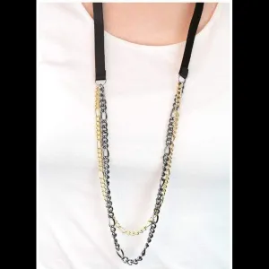 Wildcat Black and Gold Necklace